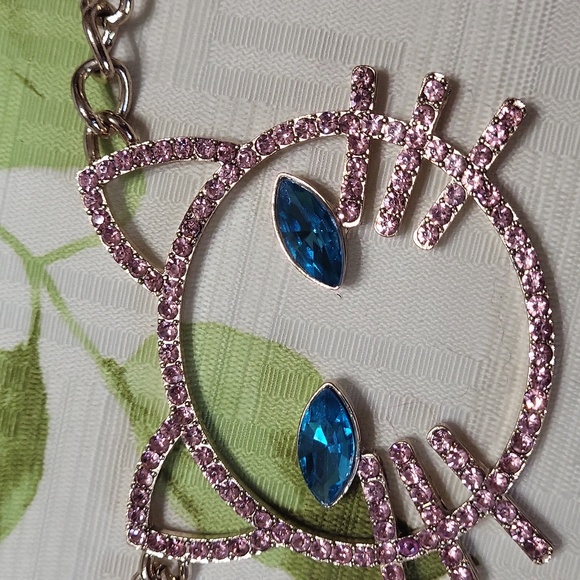 Betsey Johnson Pink and Blue Cat Face Jewelry Set - Picture 9 of 9